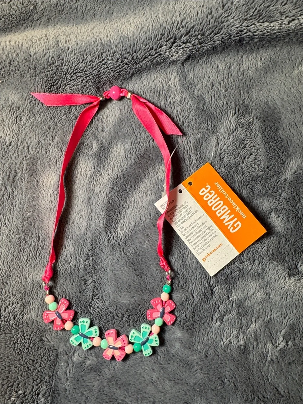 Gymboree Butterflies Beaded Necklace and Gold-Tone Charm Bracelet, Set